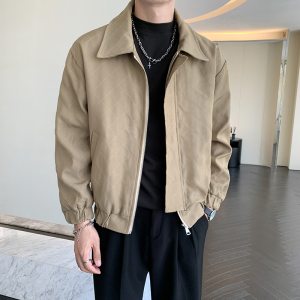 轻熟风春装绗线纯色翻领宽松休闲夹克B297-1801-P115控158图片