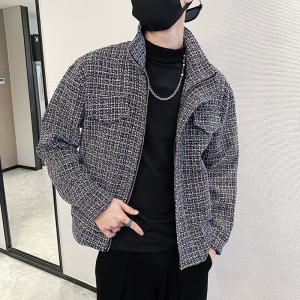 社会风格子口袋翻领休闲修身夹克B297-7768-P110控148图片