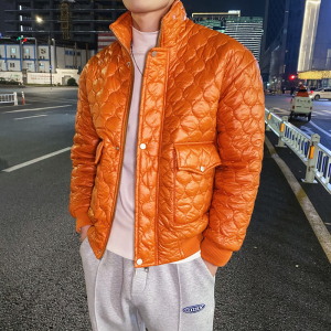 社会风夜景纯色立领宽松棉衣棉服B297-2830-P128控168图片