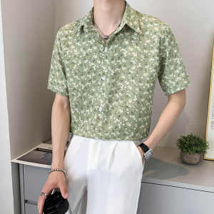 轻熟风小碎花夏季休闲短袖衬衫B297-7775-P53控78图片
