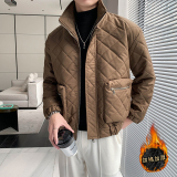 轻熟风纯色立体口袋绗线修身加衣B297-1810-P135控178，男装棉衣，电商B297