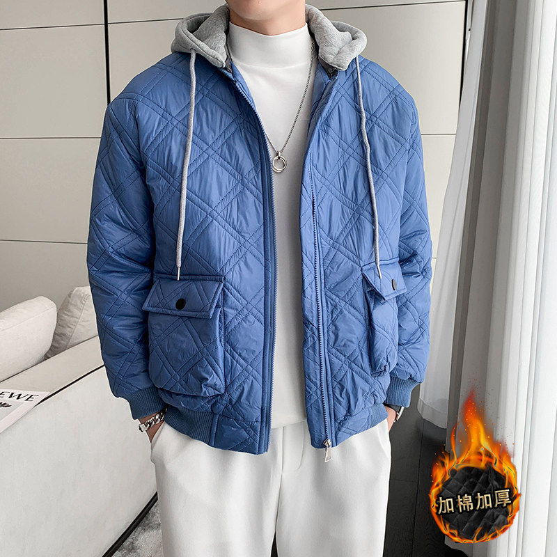 轻熟风纯色绗线可拆卸连帽加衣外套B297-2829-P128控168图片
