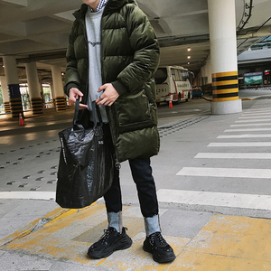 港风纯色中长款金丝绒面包服棉衣上衣B297-603-P150图片
