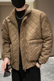 社会轻奢风纯色立体口袋绗线修身加衣B297-1810-P135控178，男装棉衣，电商B297