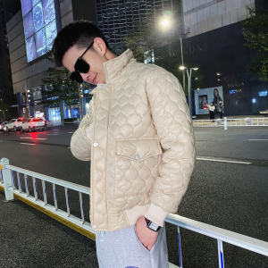 社会风夜景纯色立领宽松棉衣痞帅B297-2830-P128控168图片