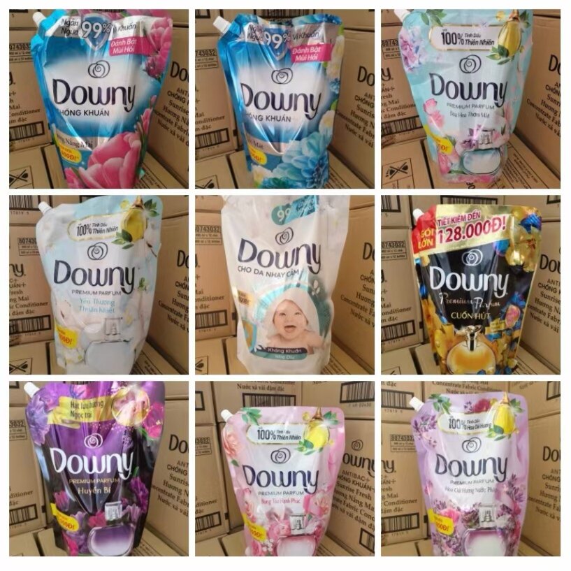 越南进口当妮柔顺剂Downy防静电柔软护理剂浓缩留香味持久2.5升