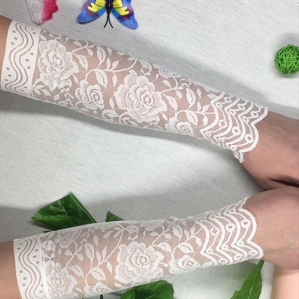 夏季护腕蕾丝防晒袖套冰丝袖套薄款镂空弹力蕾丝袖套遮疤纹身袖套