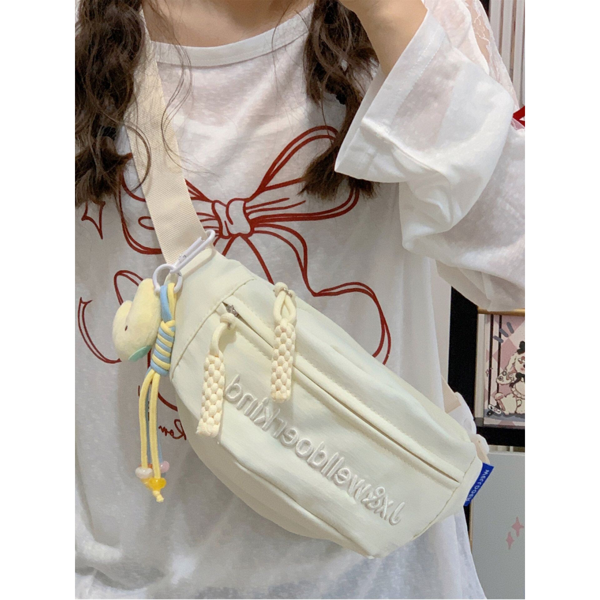 斜挎包2026新款胸包女士女包小背包布包包帆布休闲挎包运动腰包女