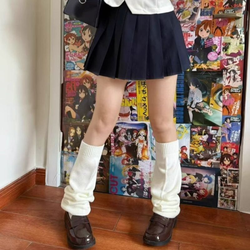 盐系少女慵懒风奶油堆堆袜女春夏季jk过膝袜日系软萌学院风及膝袜