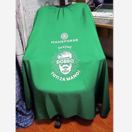 抖音款复古条纹围布网红油头加大理发店围布欧美剪发发廊美发围裙