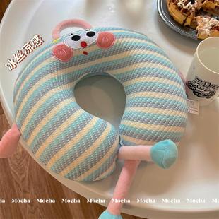 冰丝u型枕记忆棉旅行枕便携坐车长途睡觉高铁脖枕飞机护颈椎U枕头