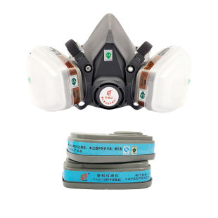 410防毒面具面罩 2个 普达PD H2S 蓝色过滤件防硫化氢