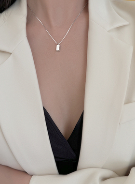 CUOOYINO初影小方砖999银女项链