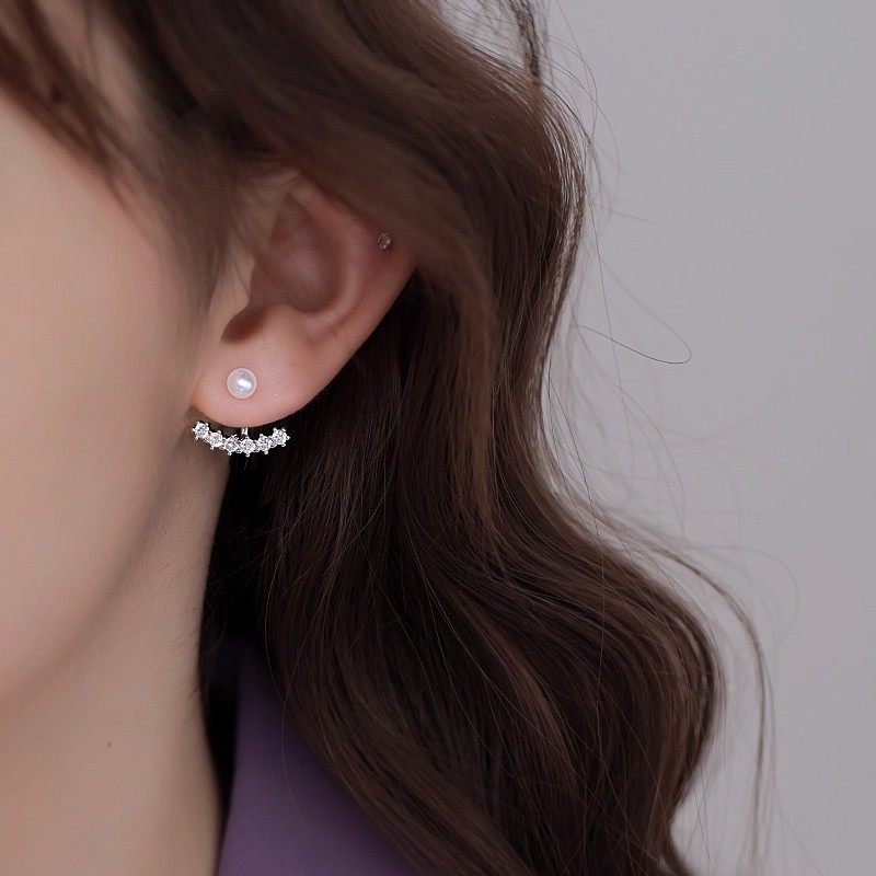 初影星河925银针耳钉高级百搭