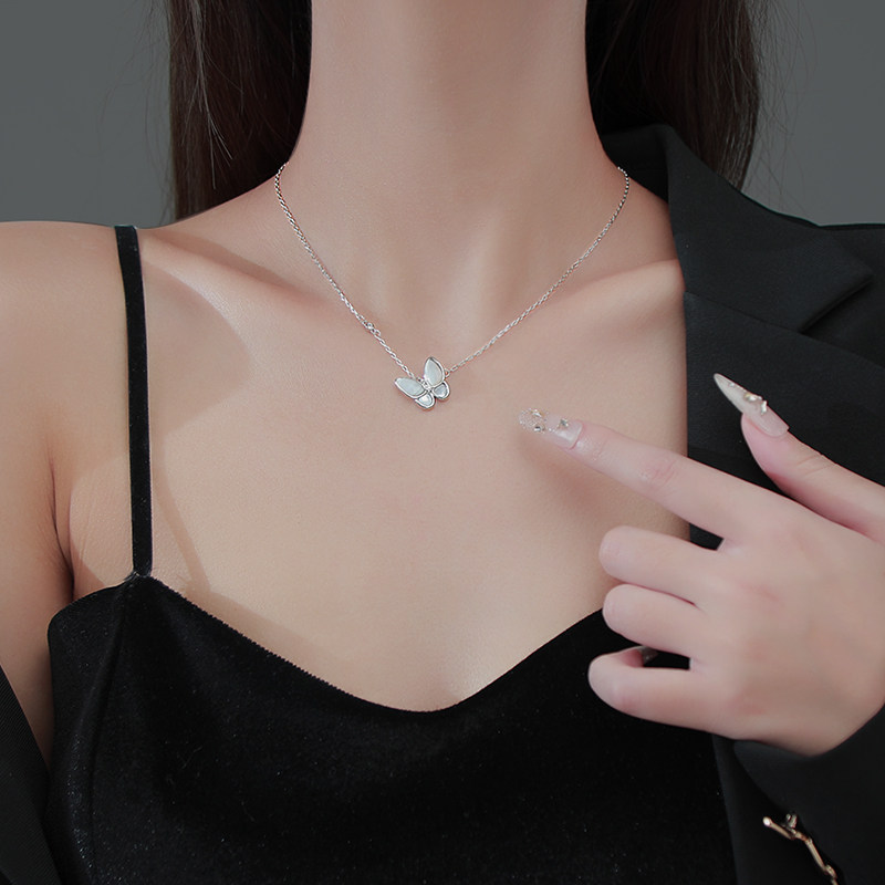 初影立体蝴蝶925银项链女