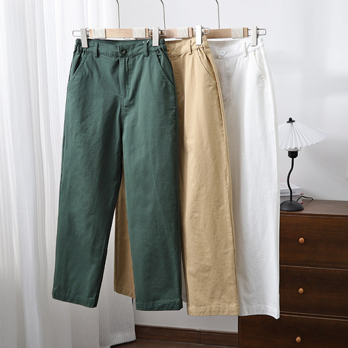 文艺休闲九分裤女小直筒