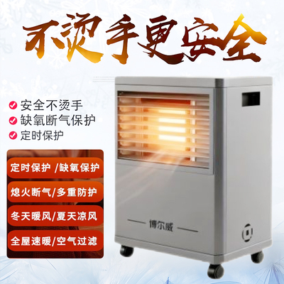 天然气冷热暖电气两用燃气暖风机