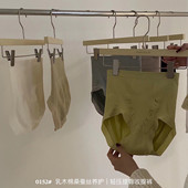 0152女士高腰塑形抗菌三角裤 乳木棉桑蚕丝养护内裤 轻压提臀收腹裤