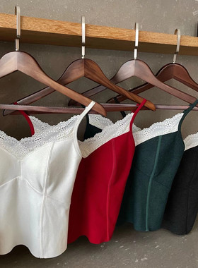 春秋繁花蕾丝暖肌吊带M002少女固定杯聚拢舒适透气秋冬保暖小背心