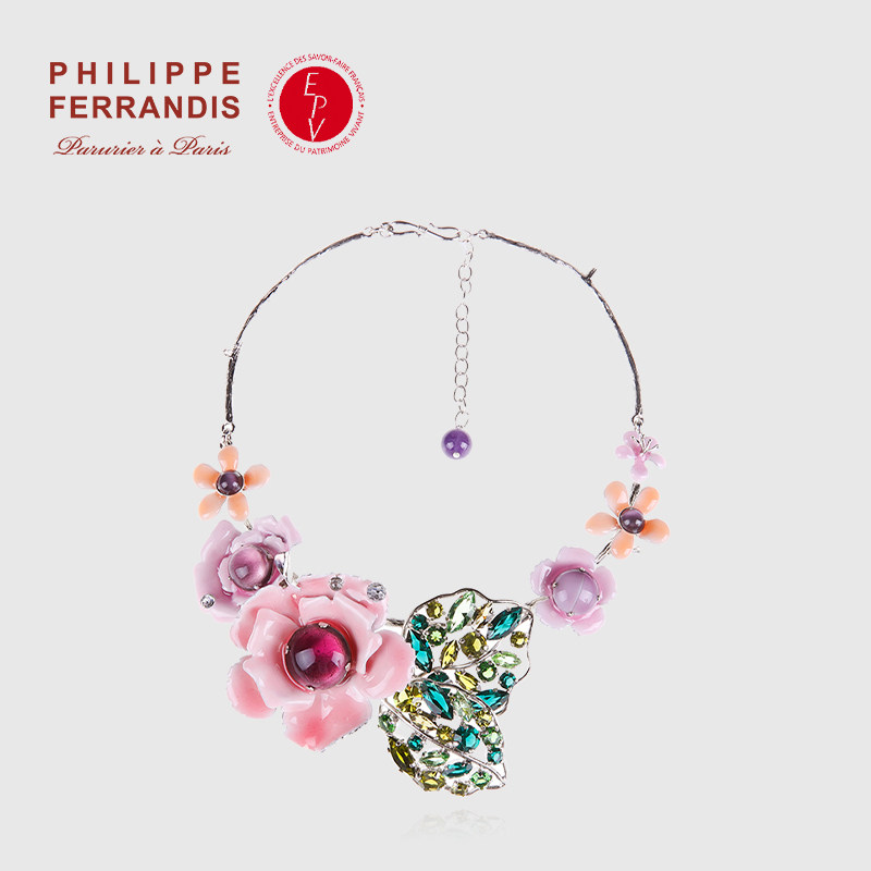 France PF Enamel Coloured drawing Collar Colorful Camellia Necklace Ladies Banquet wedding temperament grace Gifts seniorin the Accessories/Fashion Jewelry, Necklace  category - from Buy2taobao.com to provide professional Taobao agent buy service