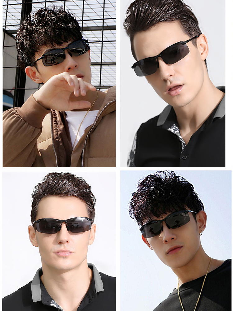 Polarized night vision goggles color-changing sunglasses male driver driving mirror fishing sunglasses day and night dual-use driving special glasses