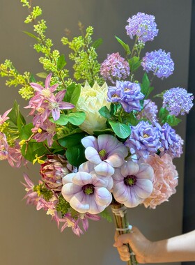 原创花艺中古风轻奢高级感花束