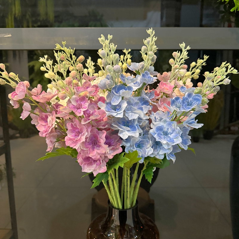 手感飞燕草风信子保湿仿真花