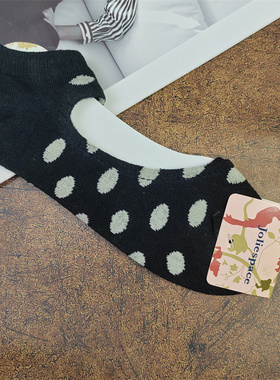 日单 性价比贼高夏季女船袜漏脚背纯棉浅口袜子大波点隐形袜女