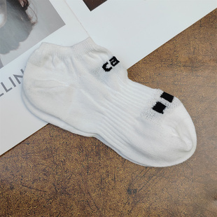 透气耐磨袜子 运动短袜女白色纯色薄款 无骨袜 夏季