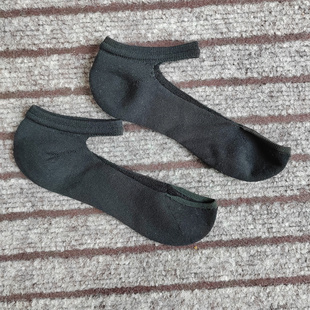 清货价 毛圈底隐形袜女黑色纯棉短袜不掉跟船袜女袜