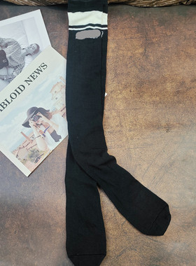 出口单~捡漏 长筒女袜黑色及膝纯棉袜子学院风JK学生大腿袜 好穿
