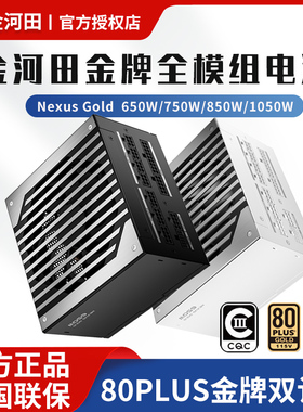 金河田Nexus 650 750 850W金牌电源电脑台式机箱电源 全模ATX3.1