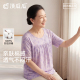 宽松可外穿家居服100%棉 碎花中年妈妈装 顶瓜瓜纯棉女睡衣夏季 短袖