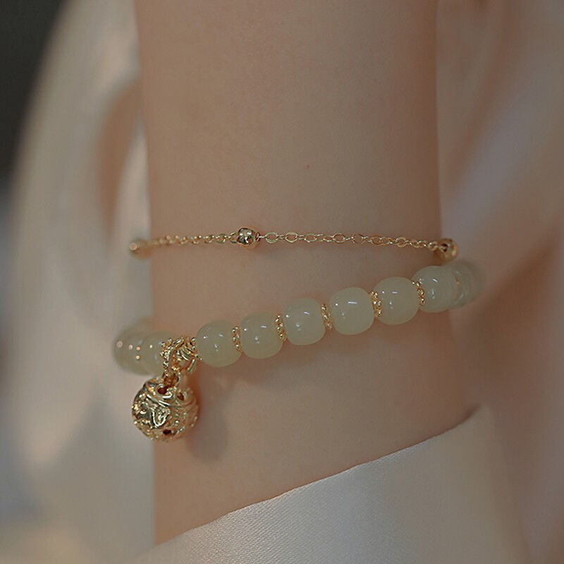 CIRCINUS一步一响铃铛和田玉手链女ins小众设计七夕情人母节生日