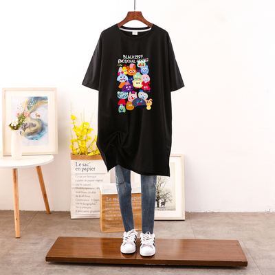 小怪兽宽松大码T恤裙ins潮