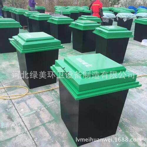 新型地埋式垃圾桶钢板圆形户外垃圾桶脚踏式垃圾桶