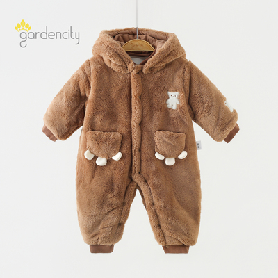 gardencity婴儿连体衣连帽冬季