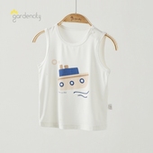 莫代尔零碳条纹男女宝宝打底吊带衫 薄款 凉感冰丝 背心夏季 婴儿无袖