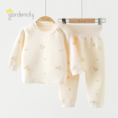 gardencity婴儿三层保暖内衣秋冬