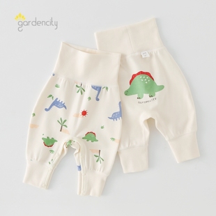 睡裤 婴儿家居裤 宝宝高腰大pp免脱裤 棉莫代尔舒绒新生儿秋裤 秋冬季