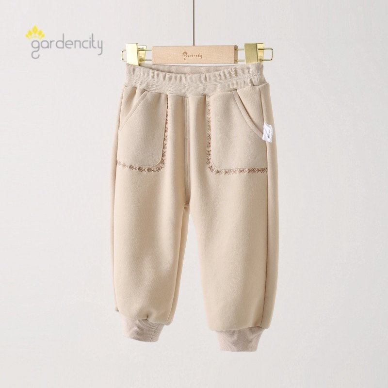 婴儿裤子秋冬纯棉保暖毛圈长裤女宝宝休闲运动裤外出裤子女童卫裤