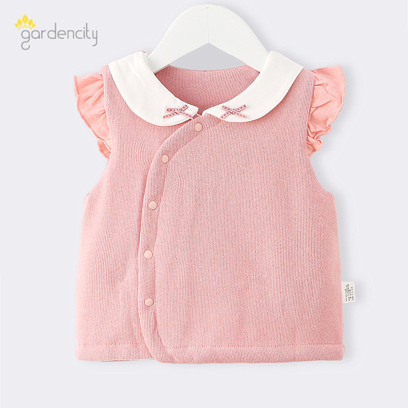 婴儿马甲纯棉秋冬薄款女宝宝马甲春秋薄棉保暖马夹坎肩外穿|ruв категории Детская одежда, жилет - от Buy2taobao.com для оказания профессиональной услуги покупки агента Taobao