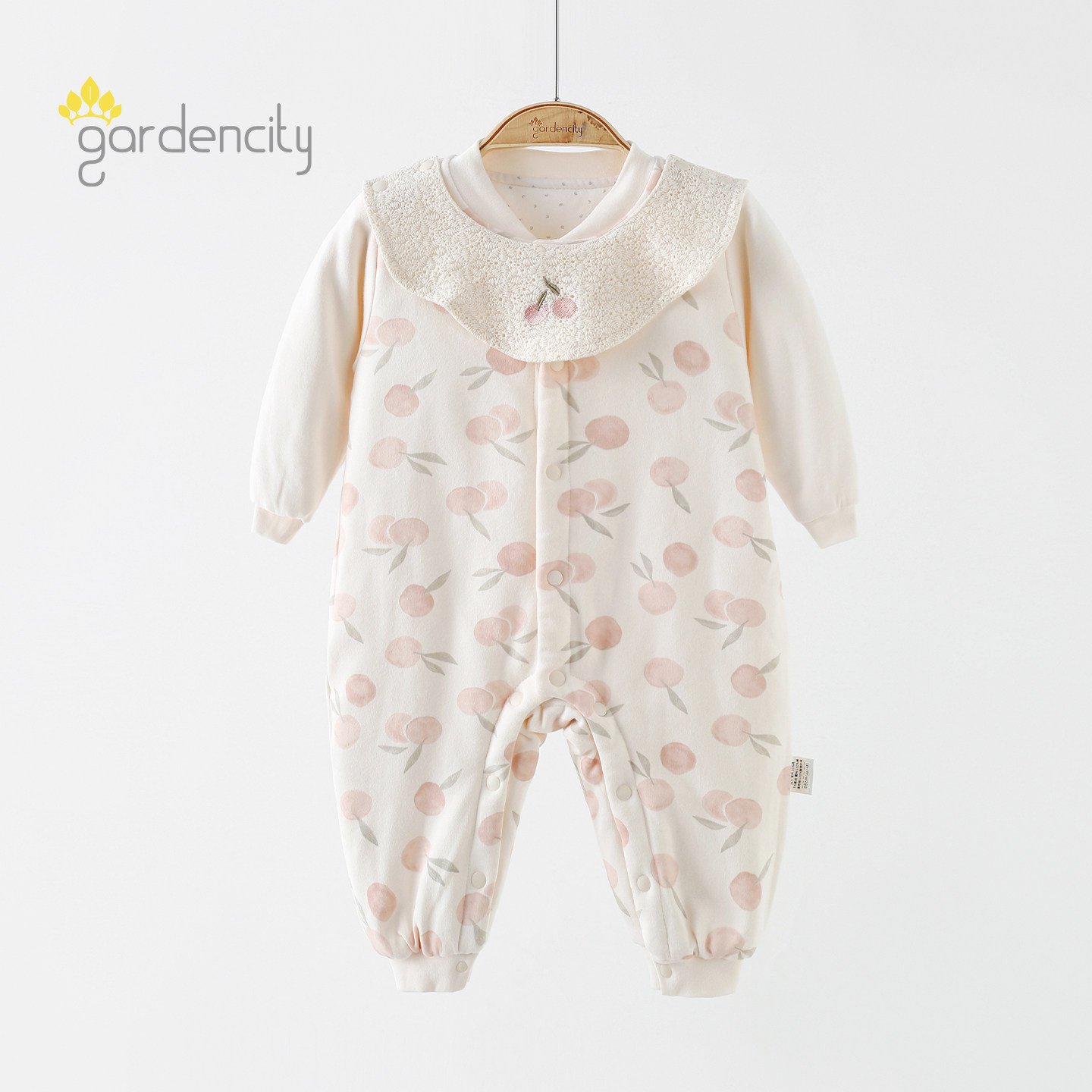 gardencity婴儿连体衣秋冬季夹棉