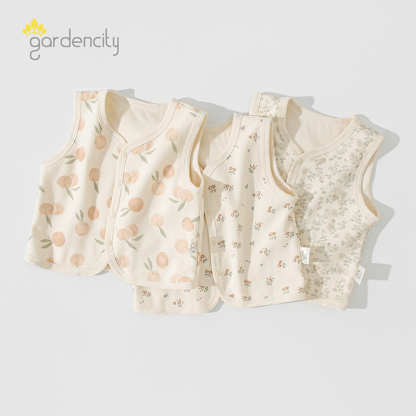 婴儿双层保暖马甲秋冬舒绒棉小月龄女宝宝打底衣护肚背心马夹坎肩