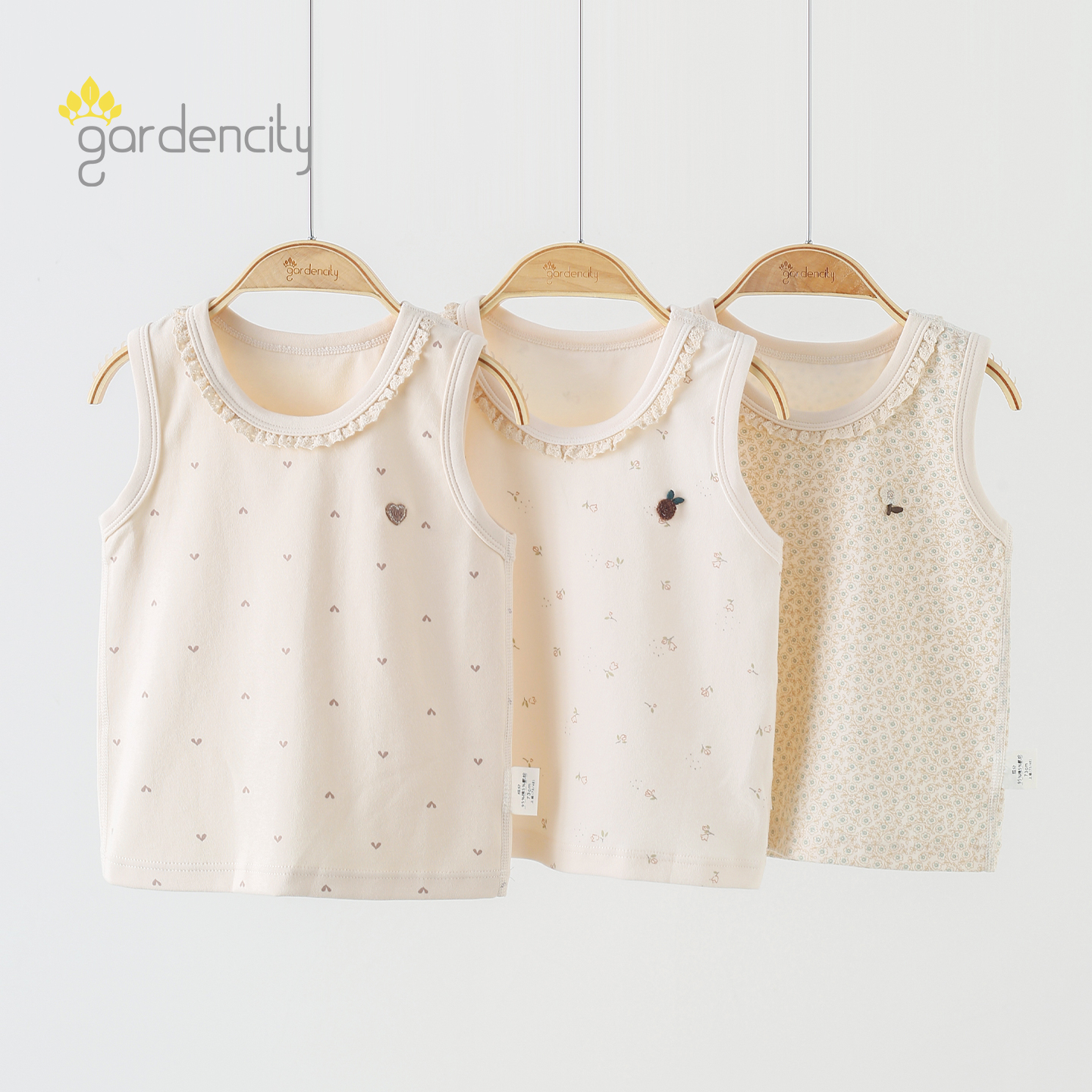 gardencity女宝宝背心秋冬季保暖