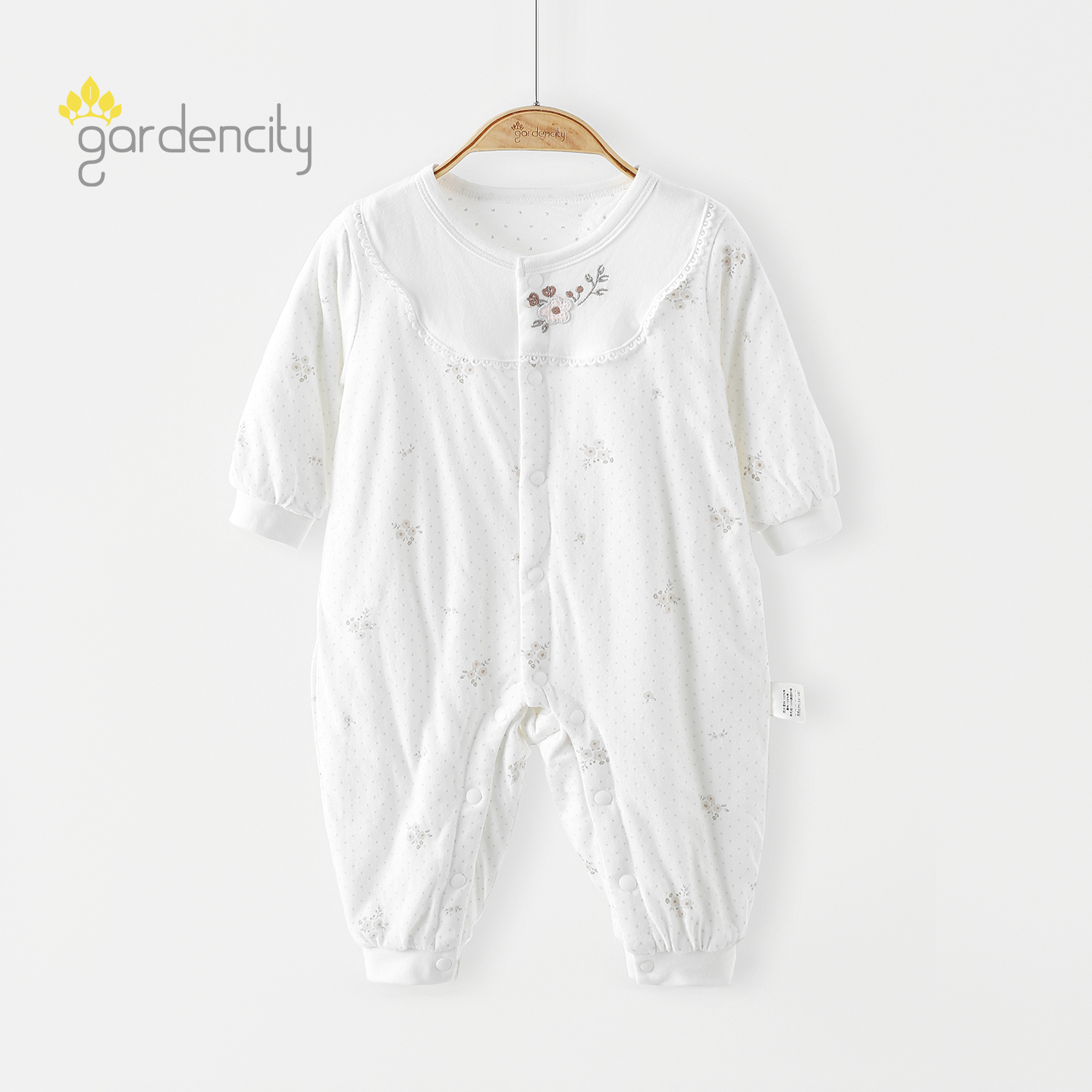 gardencity女宝宝连体衣秋冬夹棉