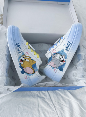 回力ow联名樱花猫和老鼠爆改低帮情侣板鞋男2023春夏季新款鞋潮