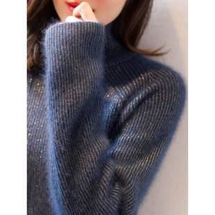 高领羊绒针织女装秋冬2025新热风格小时尚内层针织衫