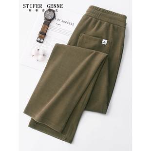 运动卫裤 斯蒂芬灯芯绒阔腿休闲裤 高端宽松直筒男士 新款 子 男春秋季