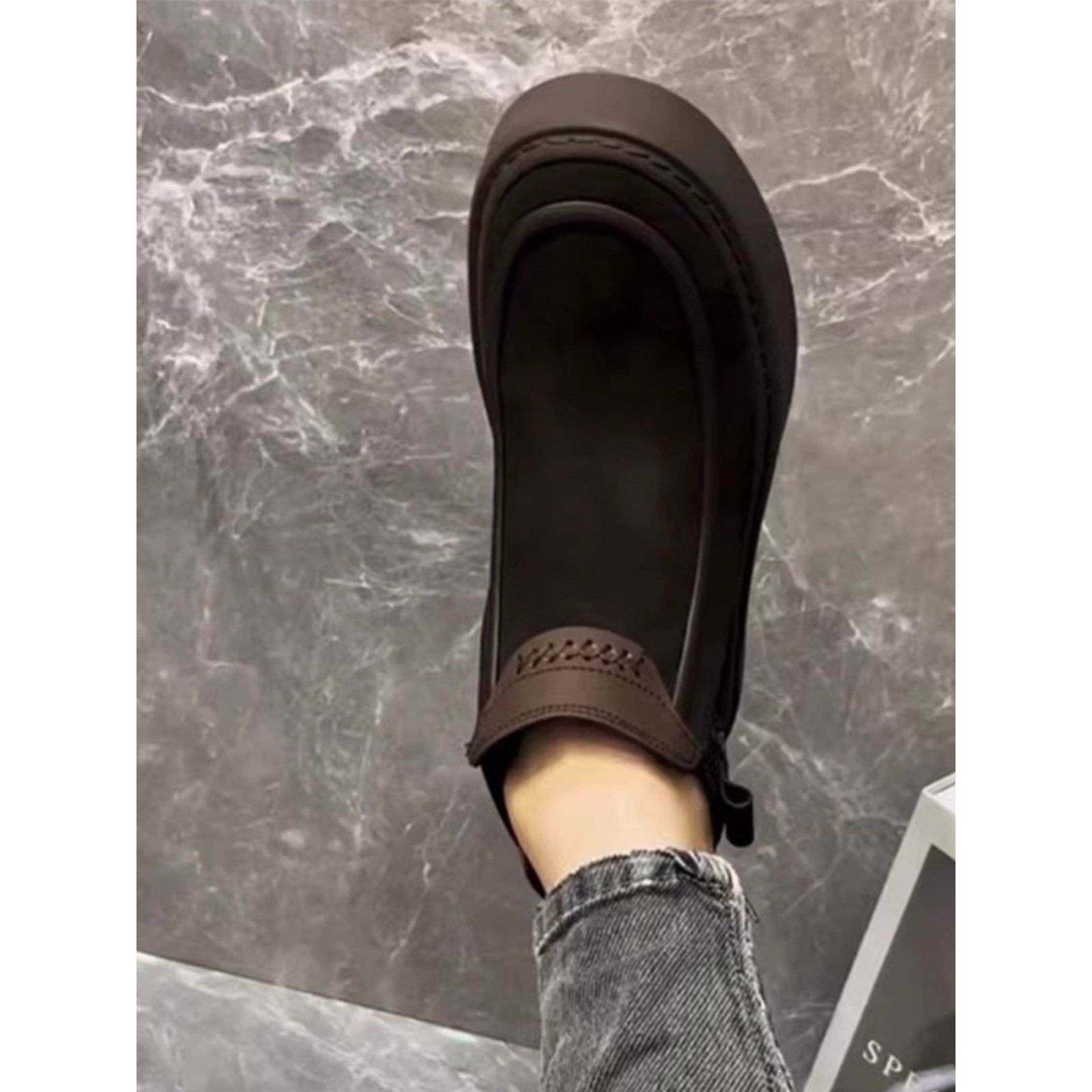 马丁靴男款中帮加绒加厚棉鞋2025冬季新款男鞋高帮男士切尔西靴子